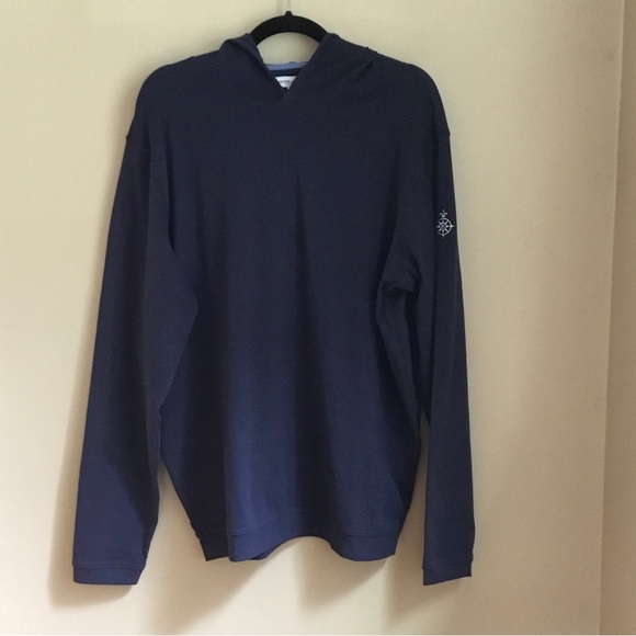 Peter Millar Other - Peter Millar Baltusrol Golf Club Navy Hooded Pullover Large